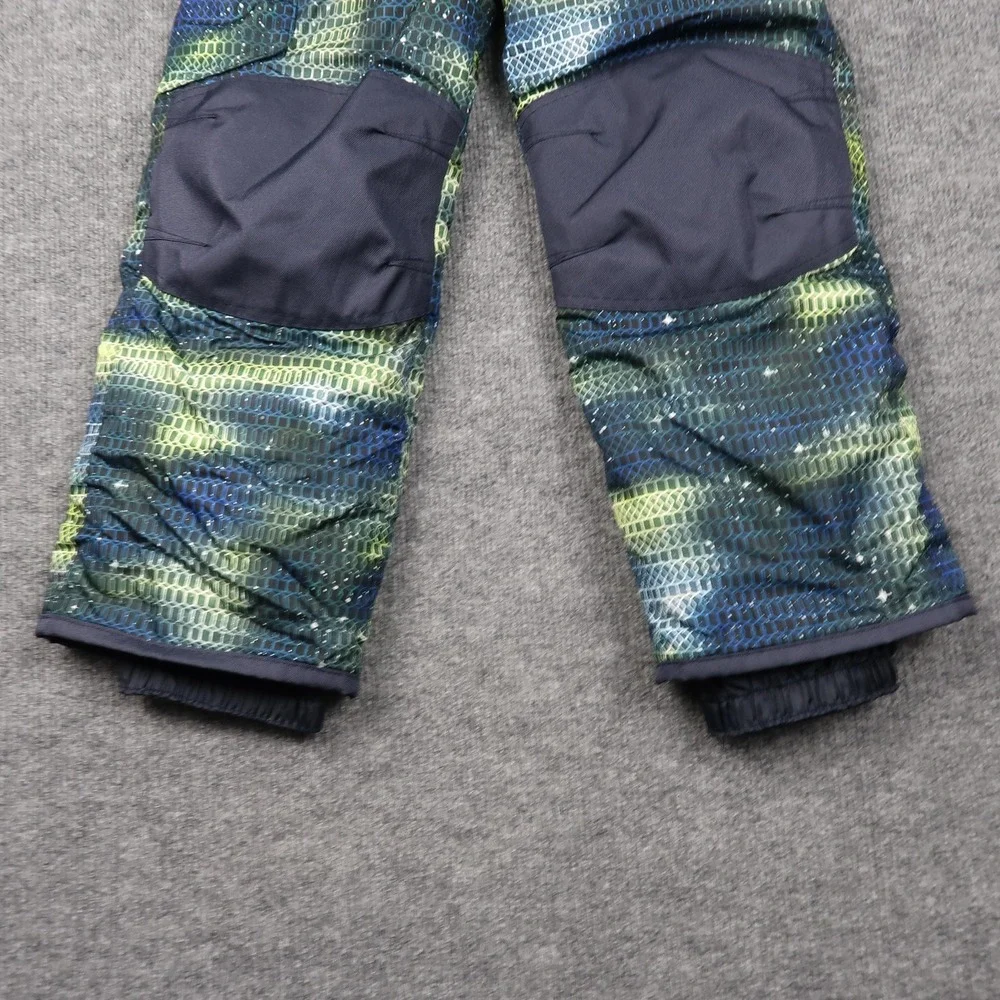 Champion Pants Youth Small 6-7 Blue Green Camo Pattern Snow Ski Insulated Winter